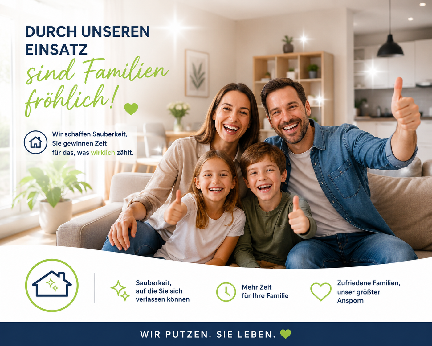 Mehr Zeit für Familie durch Reinigungsservice